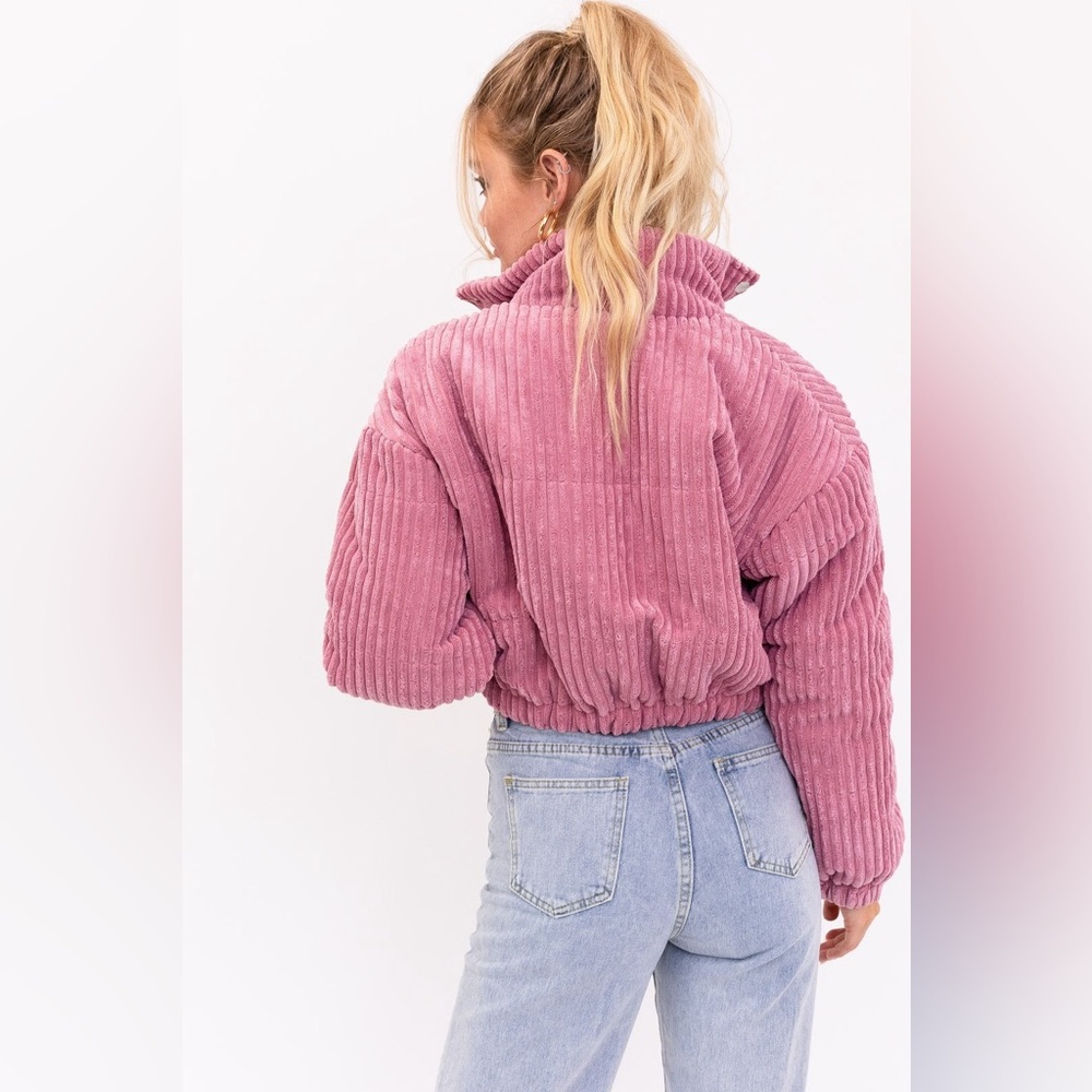 Cropped Corduroy Puffer Jacket - Le Lis - Picture 3 of 5